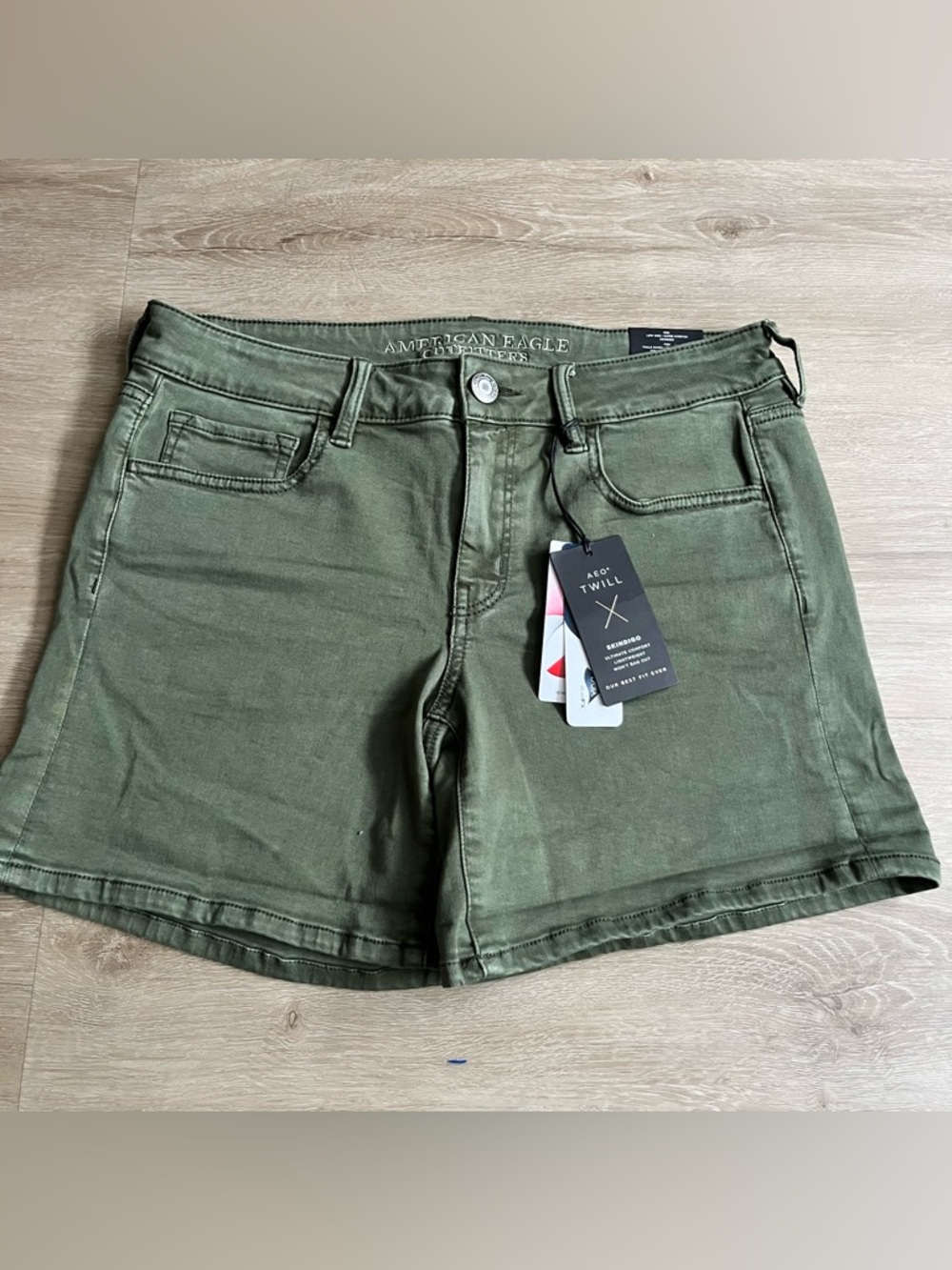 American Eagle Outfitters Olive Twill Jean Shorts